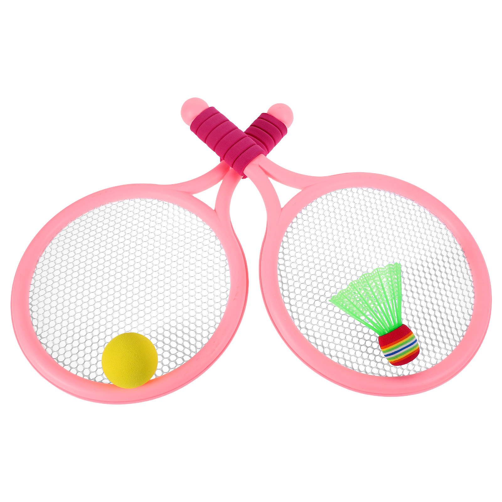 Badminton Fun Game - مجموعة بادمنتون للأطفال، مضارب ذات قبضة