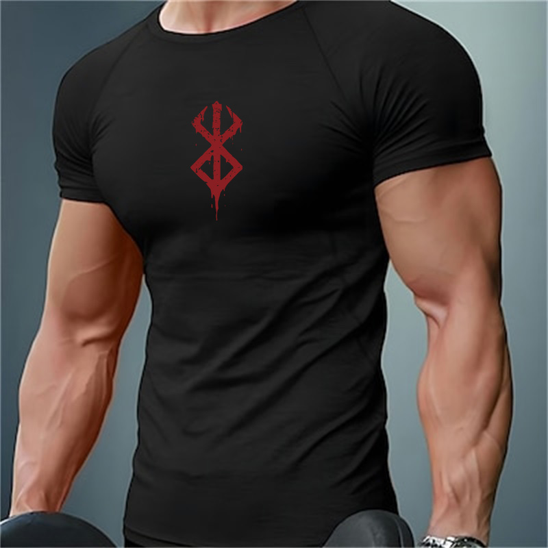 T Shirt Dry Fit - قمصان ضاغطة مطبوعة للرجال، قمصان صيفية