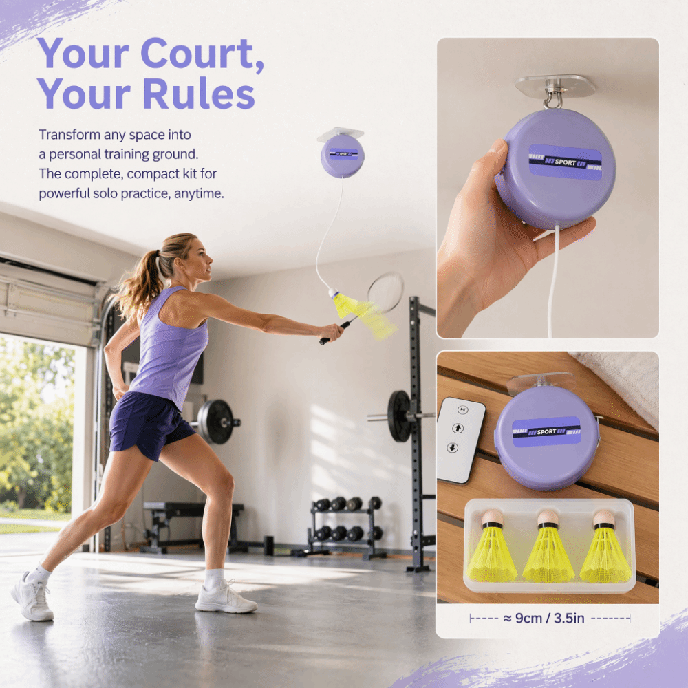8 قطع من أجهزة تدريب الريشة ال - مراجعة Badminton Court وسعره